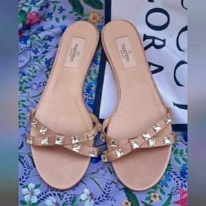 Valentino Crystal Embellishment Slides